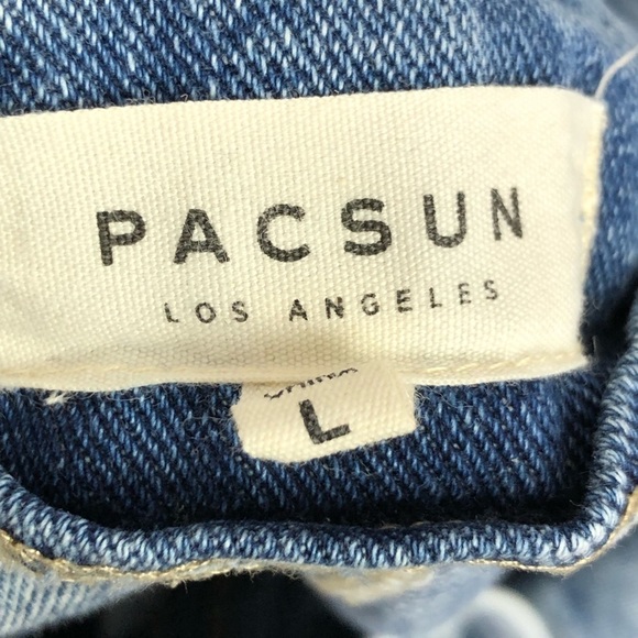 PACSUN Denim overall mini dress - Picture 4 of 9
